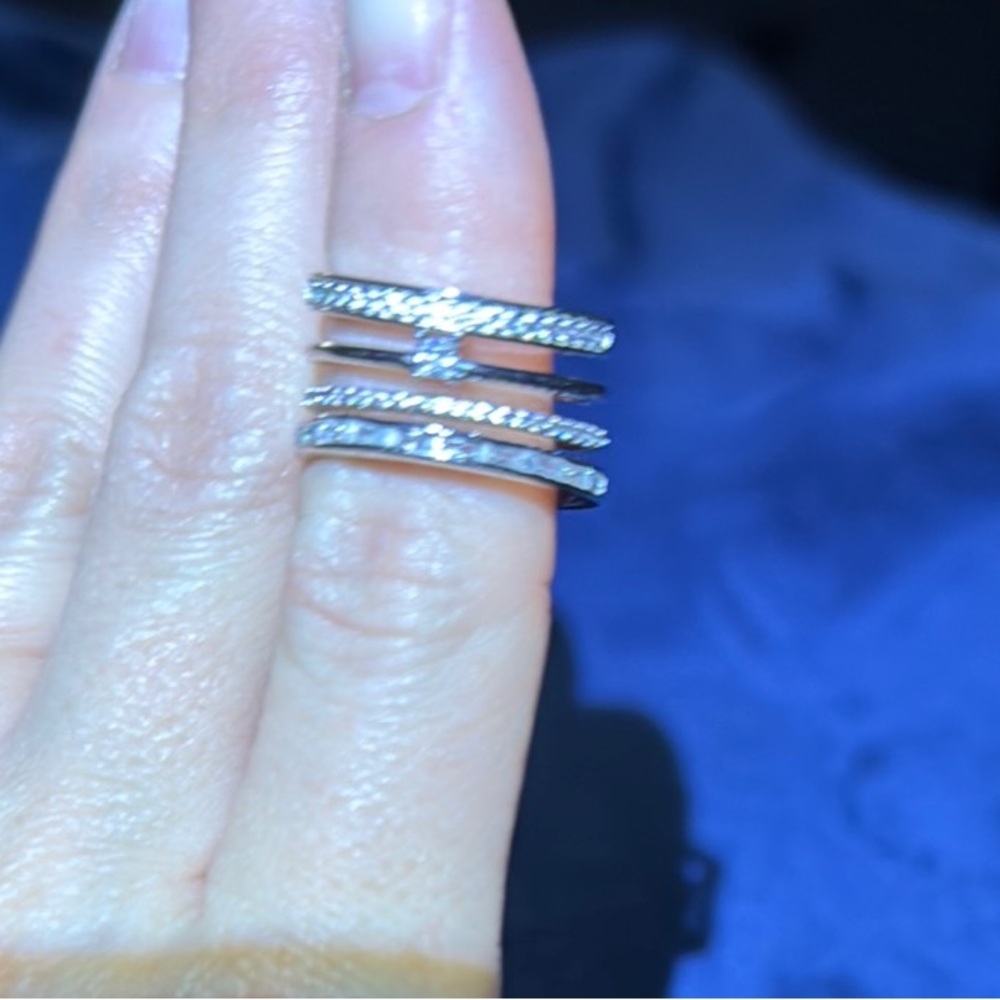 Elegant Silver Triple Band Ring